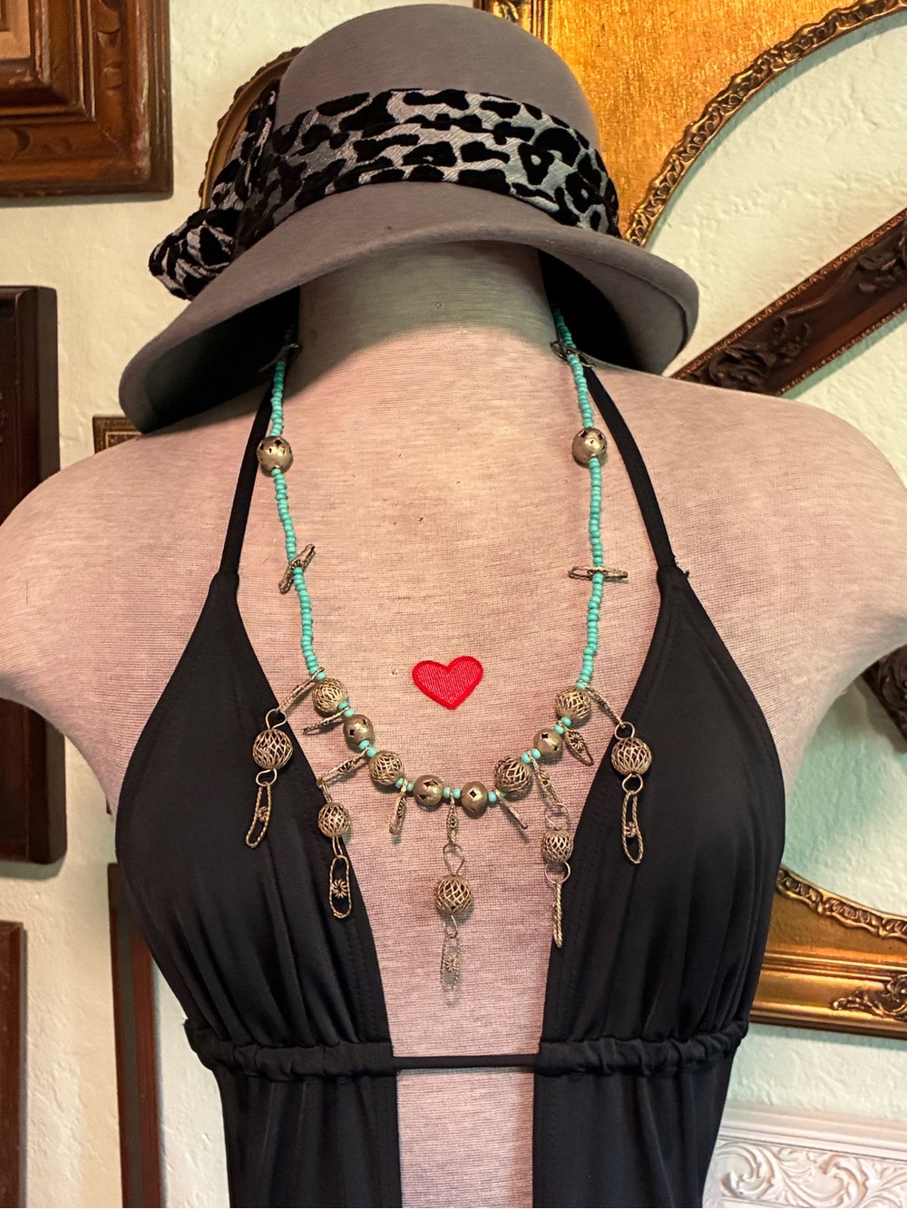 Vintage Mexican Wedding Bead Necklace